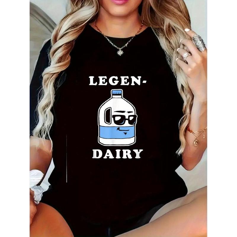 Legendary Dairy Milk Humor: Women'S Retro-Inspired T-Shirt - Comfortable & Stylish for Summer, Perfect Gift Idea, Joke,...