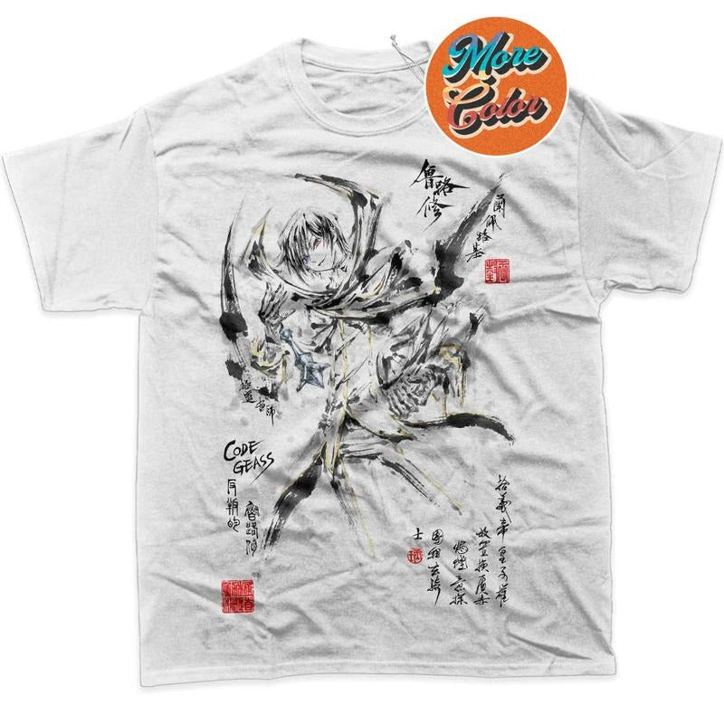 Lelouch Lamperouge Code Geass Anime Vintage Shirts, Cotton Unisex T-Shirt, Crew Neck, Size S- 3XL, Menswear Top,...
