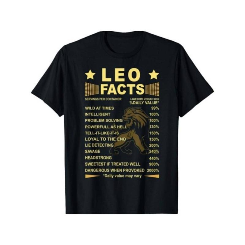 Leo Facts Zodiac Funny Leo Birthday Gift T-Shirt Hoodie, Sweatshirt | UrbanDripWear.com