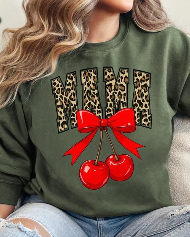 Leopard Cherry Mama Unisex NuBlend Crew Sweatshirt T-Shirts, Hoodie | UrbanDripWear.com