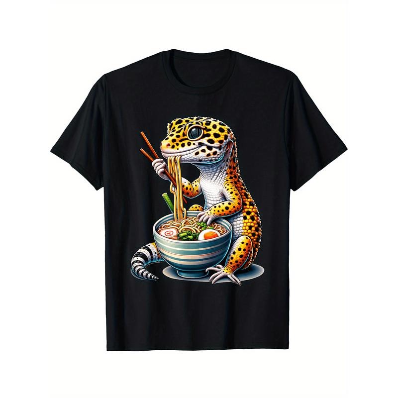Leopard Gecko Ramen Eating Noodles Bowl Yummy Gecko T-Shirt made in usa Hoodie, Sweatshirt | UrbanDripWear.com