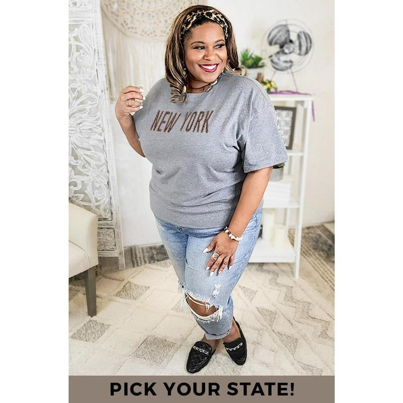 Leopard State T-Shirt Hoodie, Sweatshirt | UrbanDripWear.com