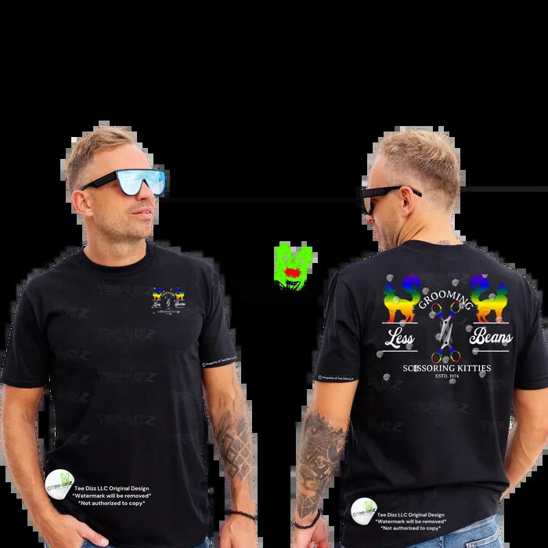 Less Beans Grooming- Scissoring Kitties - Men's funny T-Shirt - Humor Hoodie, Sweatshirt | UrbanDripWear.com