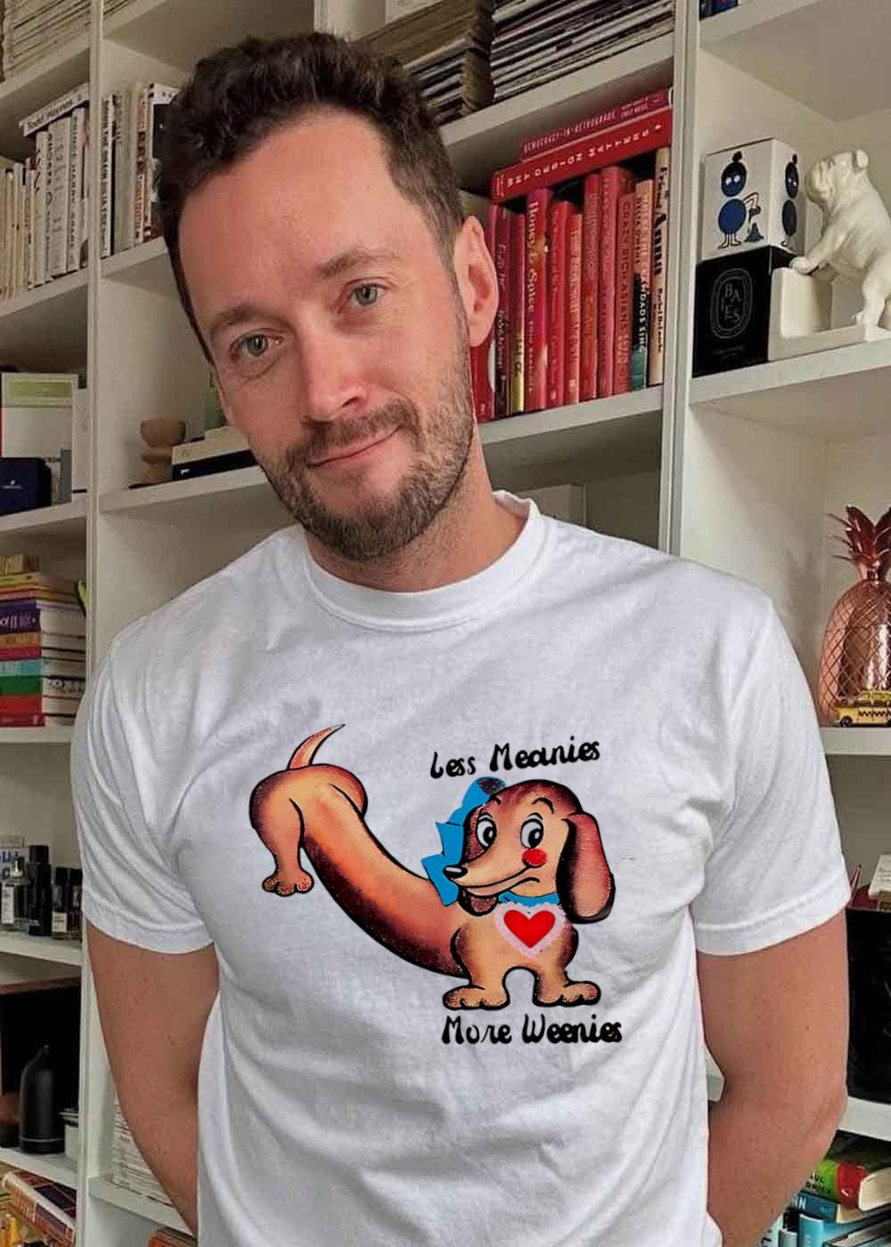 Less Meanies More Weenies Dachshund Sticker