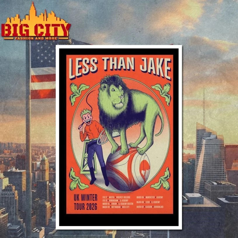 Less Than Jake UK Winter 2026 Tour Poster T-shirt