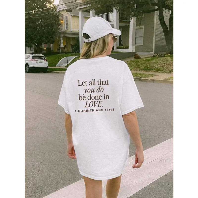 Let All That You Do Be Done In Love Shirt, Scriptural Bible Verse Tshirt, Christianity Religious Gift, Trendy...
