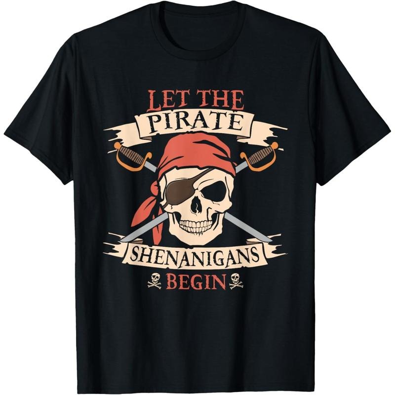 Let The Pirate Shenanigans Begin Halloween Skull Bandana Boy T-Shirt made in usa Hoodie, Sweatshirt | UrbanDripWear.com