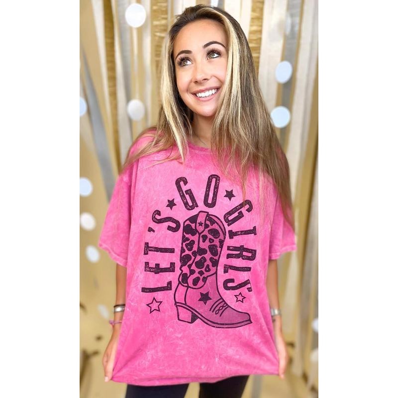 Let's Go Girls Mineral Washed Graphic Shirt Hoodie, Sweatshirt | UrbanDripWear.com