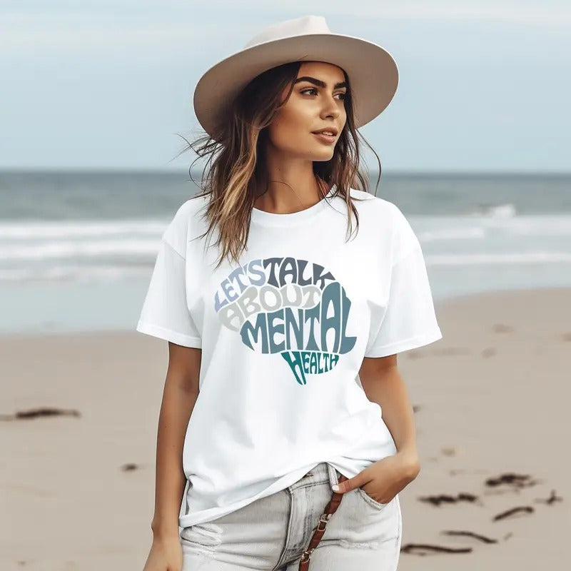 Lets Talk About Mental Health T Shirtmental Health Shirt Mental Health Awareness Tee Mental Health Meetings Shirt Support...
