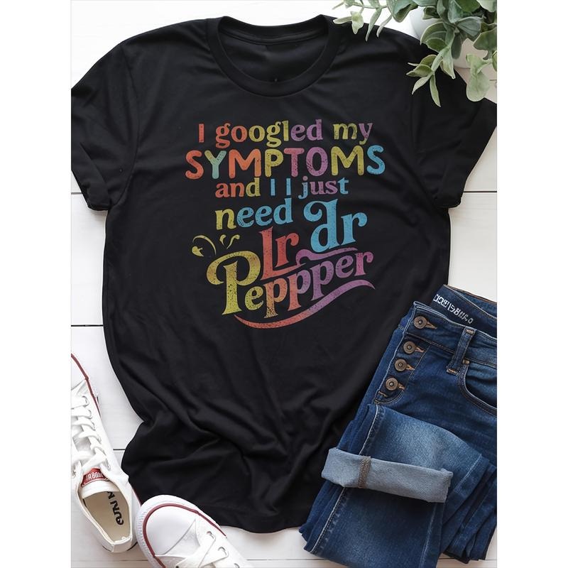 Letter Print, Short Sleeved T-Shirt Print, 100% Short Sleeved, Women'S Clothing Hoodie, Sweatshirt | UrbanDripWear.com