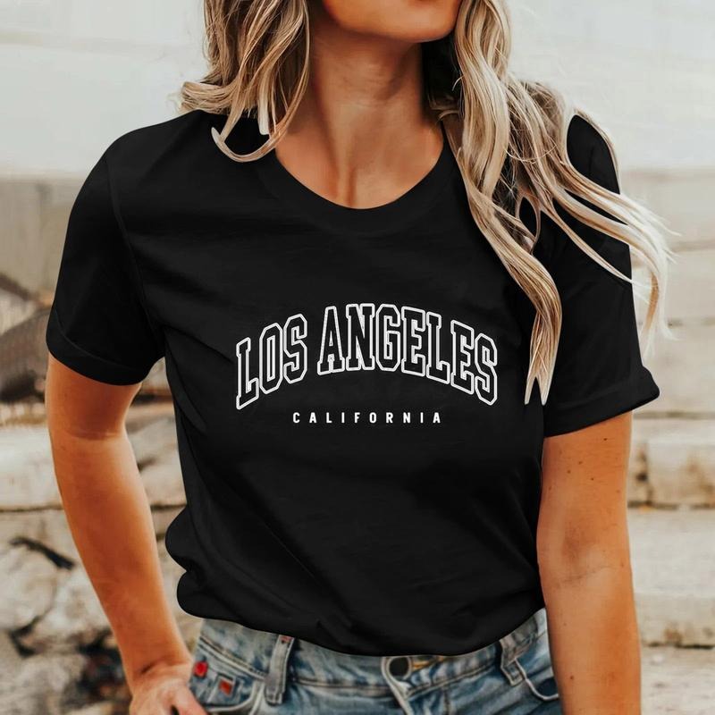 Letter Printed Casual Loose Top Round Neck Short Sleeved T-Shirt Retro American Pure Cotton Women T-Shirt Hoodie, Sweatshirt