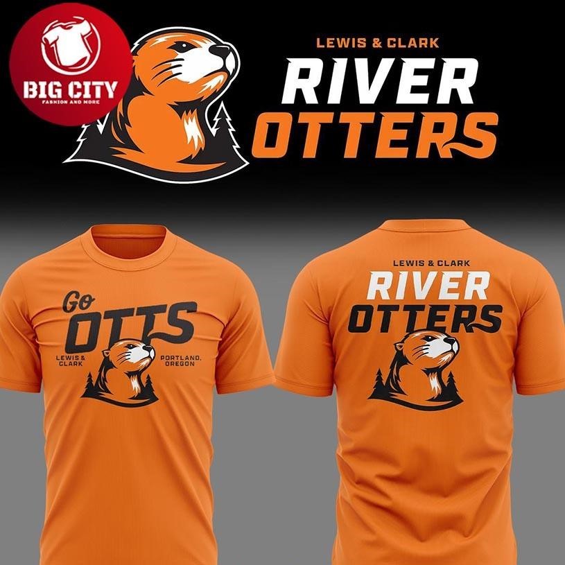 Lewis & Clark River Otters 2026 Go Otts Pioneers Football Two Sided Shirt