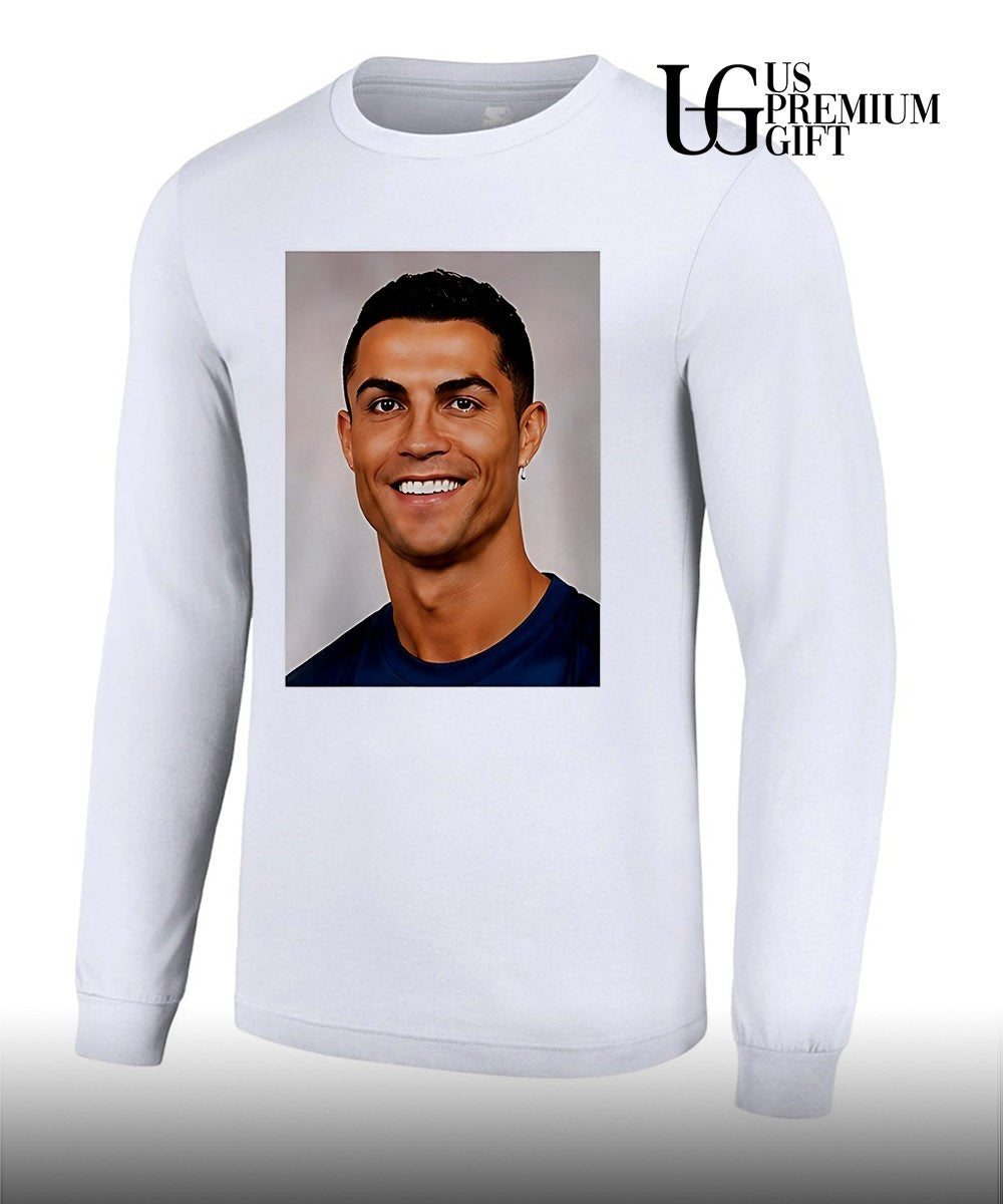 Lewis Hamilton wearing Ronaldo Cr7 portrait shirt