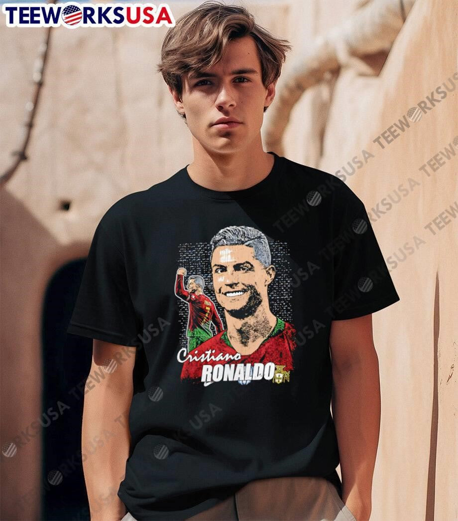 Cristiano Ronaldo Portrait Goal Celebration Shirt Portugal T-Shirt