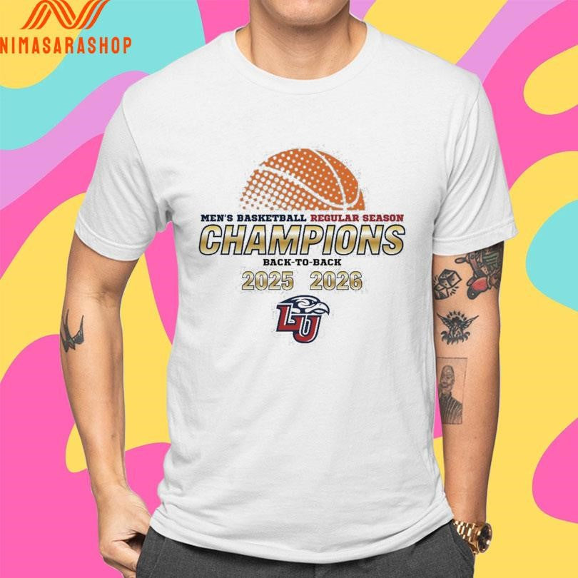 Liberty Flames Men’s Basketball Regular Season Champions Back-To-Back 2025-2026 Shirts
