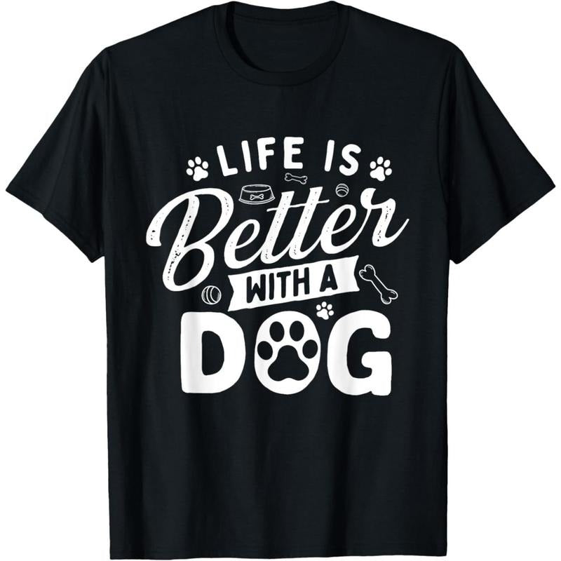 Life Is Better With A Dog - Dog Lover Dog Owner T-Shirt  made in usa Hoodie, Sweatshirt | UrbanDripWear.com