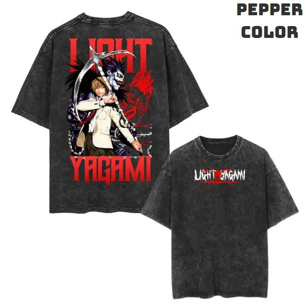 Light Yagami Vintage Tee, Ryuk T-Shirt, Death Note Shirt, Vintage Graphic Tees, Unisex Anime Manga Shirt Top Menswear...