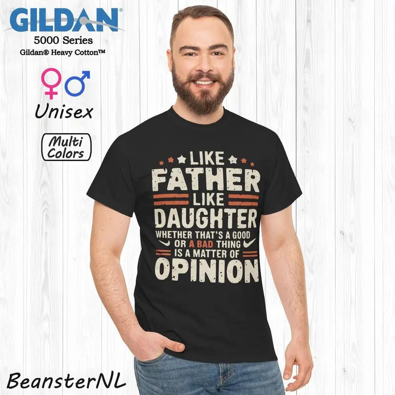 Like Father Like Daughter Tshirt Gift From Daughter Funny Dad Shirt Dark Dad Humor Tee Sarcastic Fathers Day Gifts Dad...
