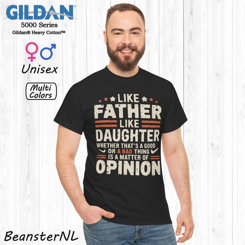 Like Father Like Daughter Tshirt Gift From Daughter Funny Dad Shirt Dark Dad Humor Tee Sarcastic Fathers Day Gifts Dad...