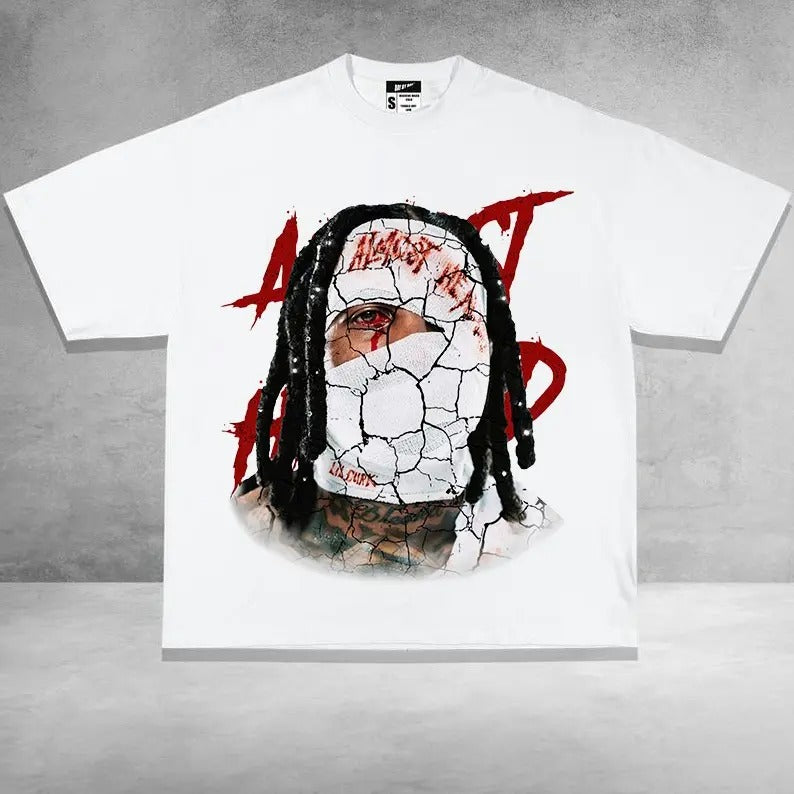 Lil Durk T-Shirt Halloween Big face Graphic tee Hoodie, Sweatshirt | UrbanDripWear.com