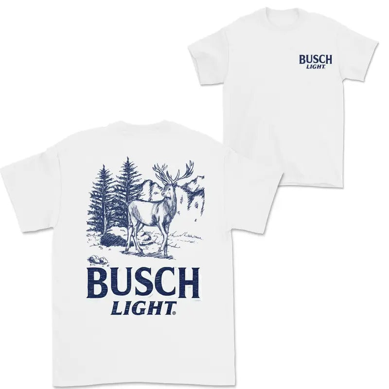 Limited Busch Light Deer Label 2 Side Shirt, For Women, For Men Hoodie, Sweatshirt | UrbanDripWear.com