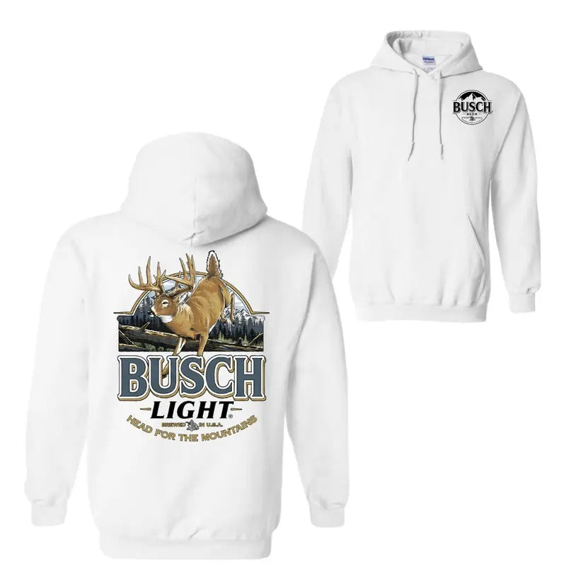 Limited Busch Light Deer Label Double Side Hoodie Sweatshirt T-Shirt, For Men, For Women, Unisex Shirt | UrbanDripWear.com