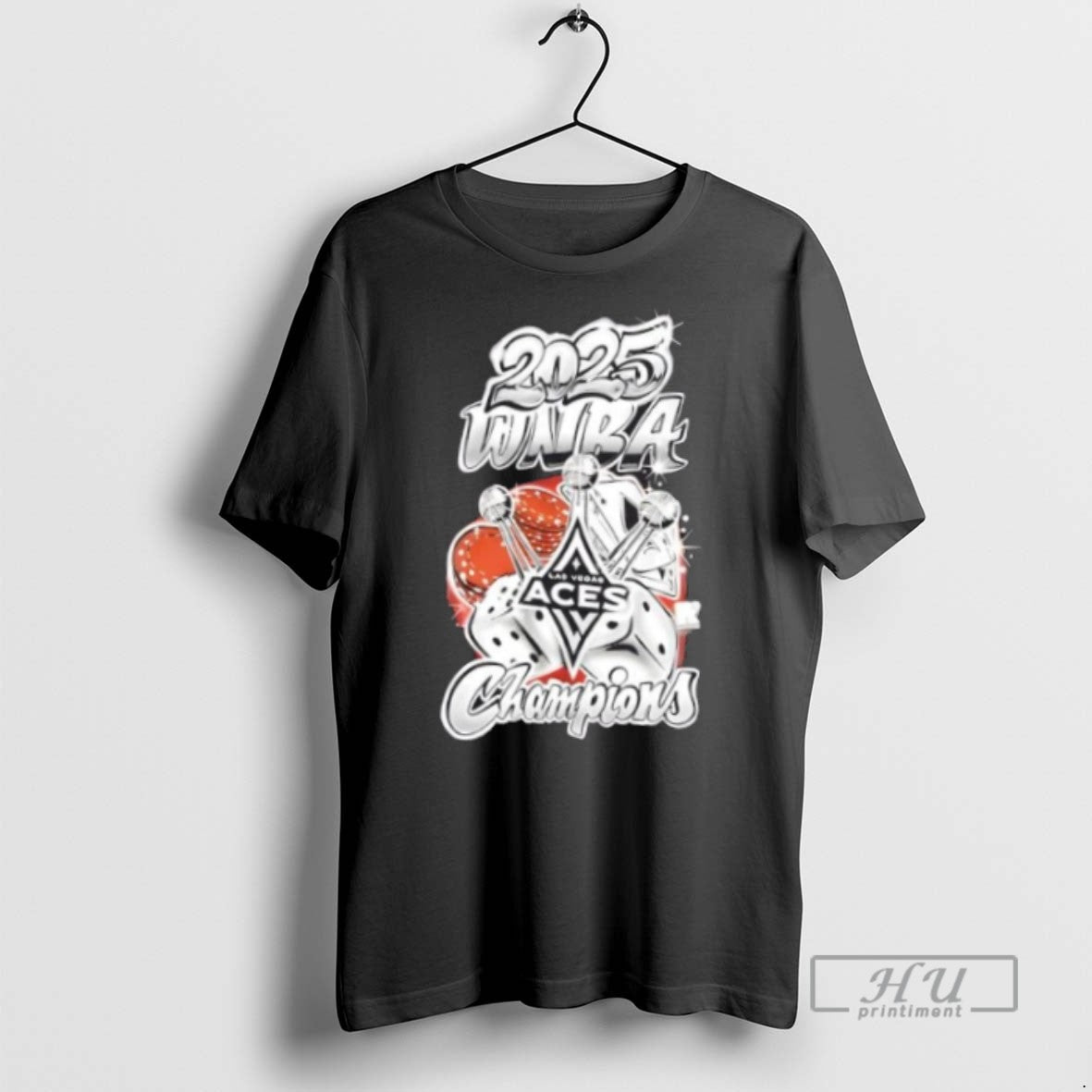 Limited Edition 2025 Wnba Champions Las Vegas Aces Logo 2 Sided Graphic Tee Shirt