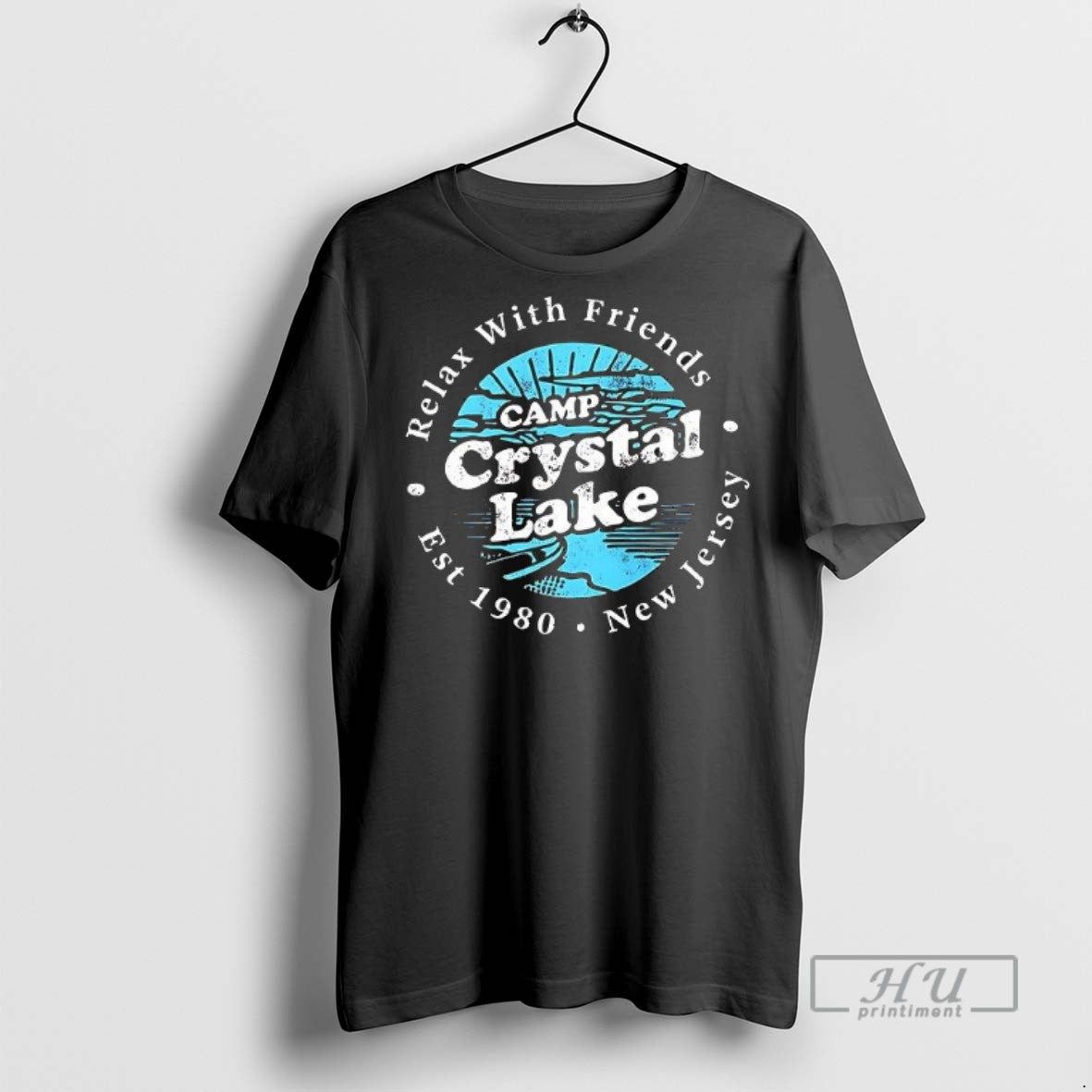 Limited Edition Camp Crystal Lake Relax With Friends New Jersey 1980 Graphic Tee Shirt
