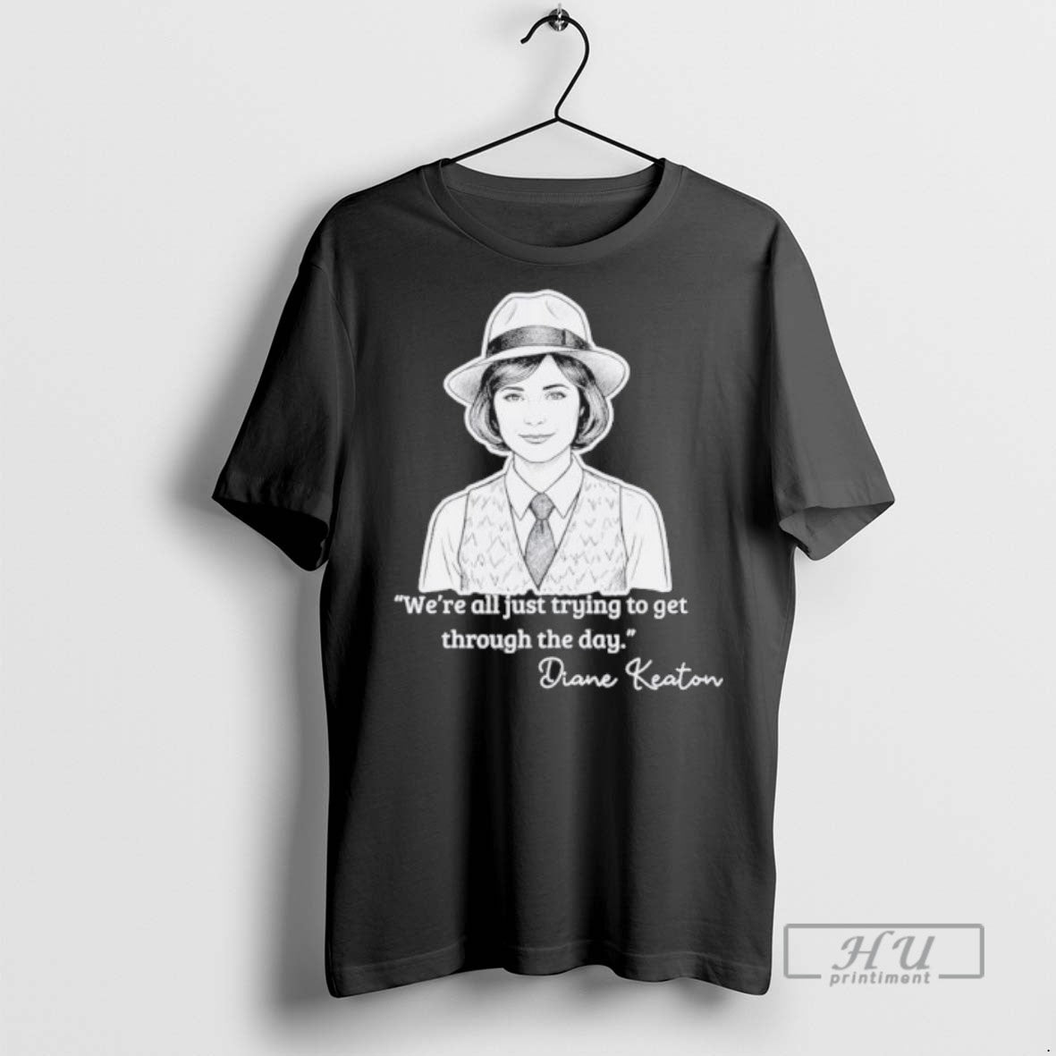 Limited Edition Diane Keaton Annie Hall Style La Di Da Quote Graphic Tee Shirt