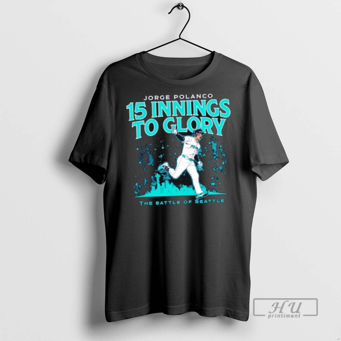 Limited Edition Jorge Polanco Mlb Seattle Mariners 15 Innings To Glory Graphic Tee Shirt
