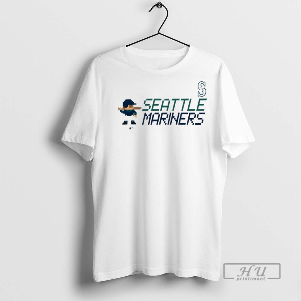 Limited Edition Mariners Team 8 Bit Baseball Graphic Tee Shirt Sweatshirt Hoodies