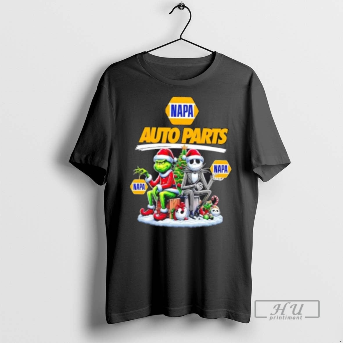 Limited Edition Napa Auto Parts X Grinch And Jack Skellington Unwilling Friends Merry Christmas Graphic