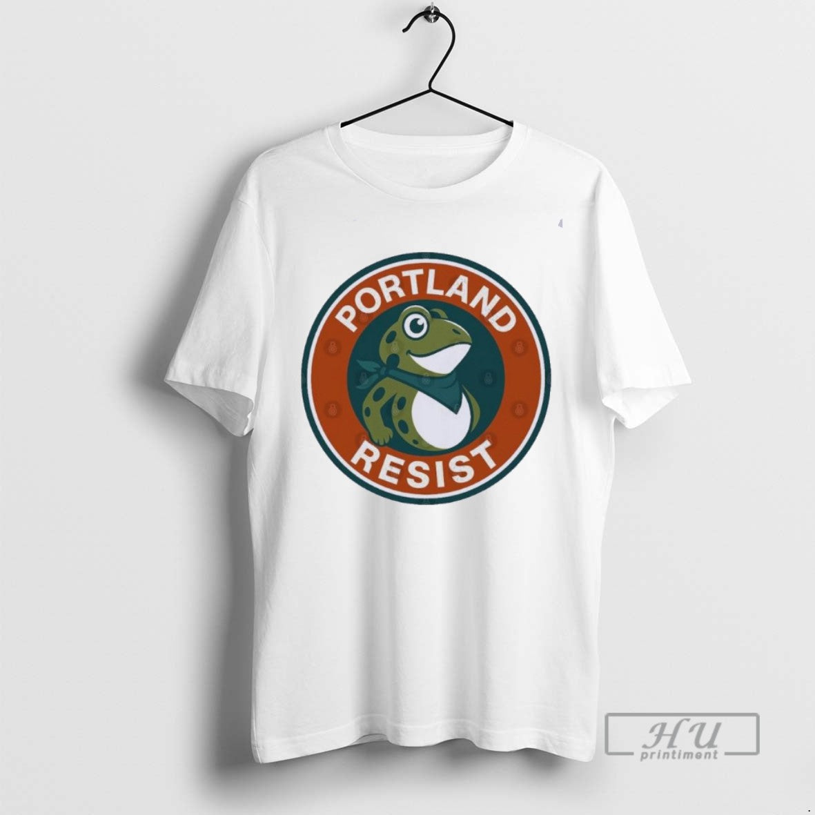 Limited Edition Portland Frog Resist Circle Graphic Tee Shirt Sweatshirt Hoodies