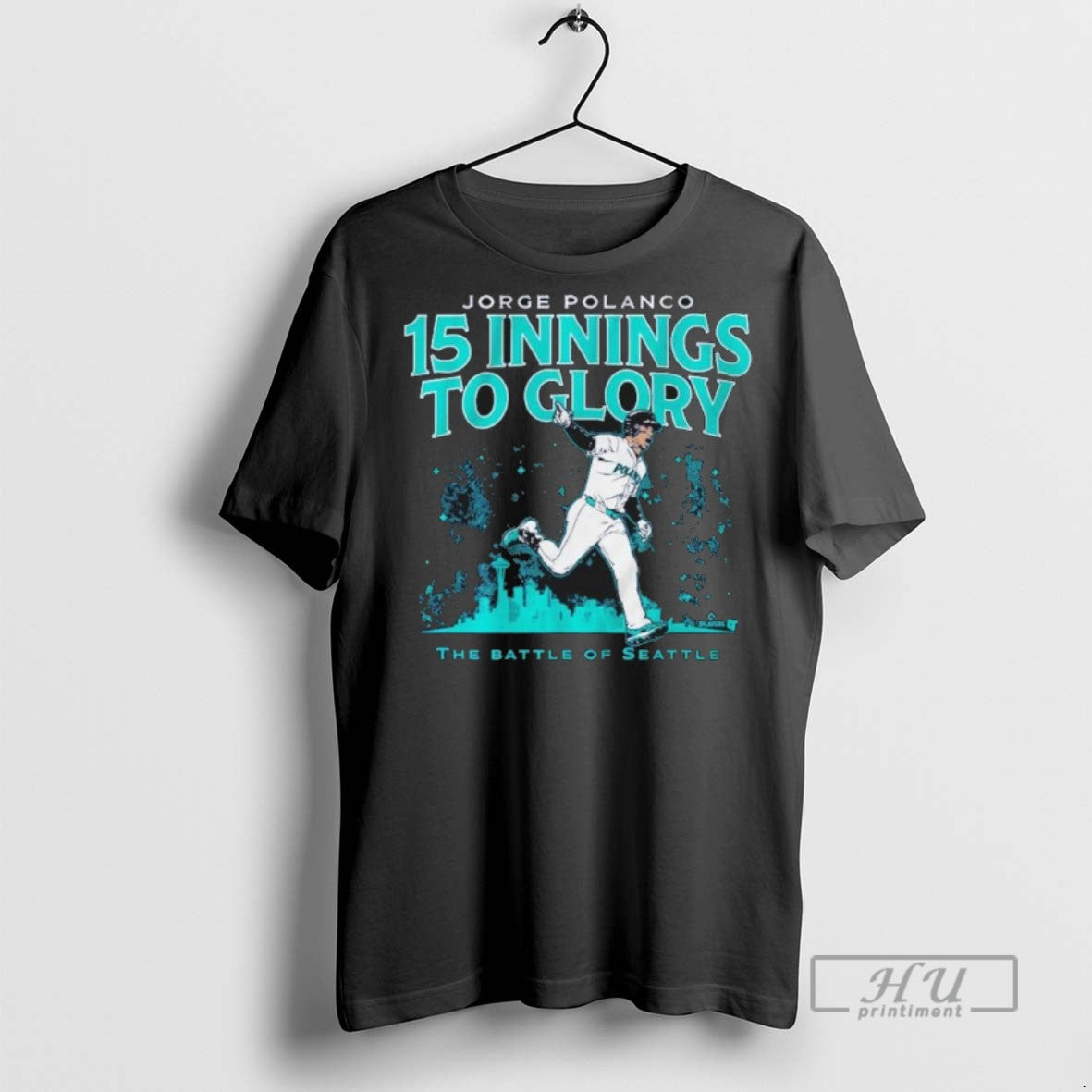 Limited Edition Seattle Mariners Jorge Polanco 15 Innings To Glory Graphic Tee Shirt Sweatshirt Hoodies