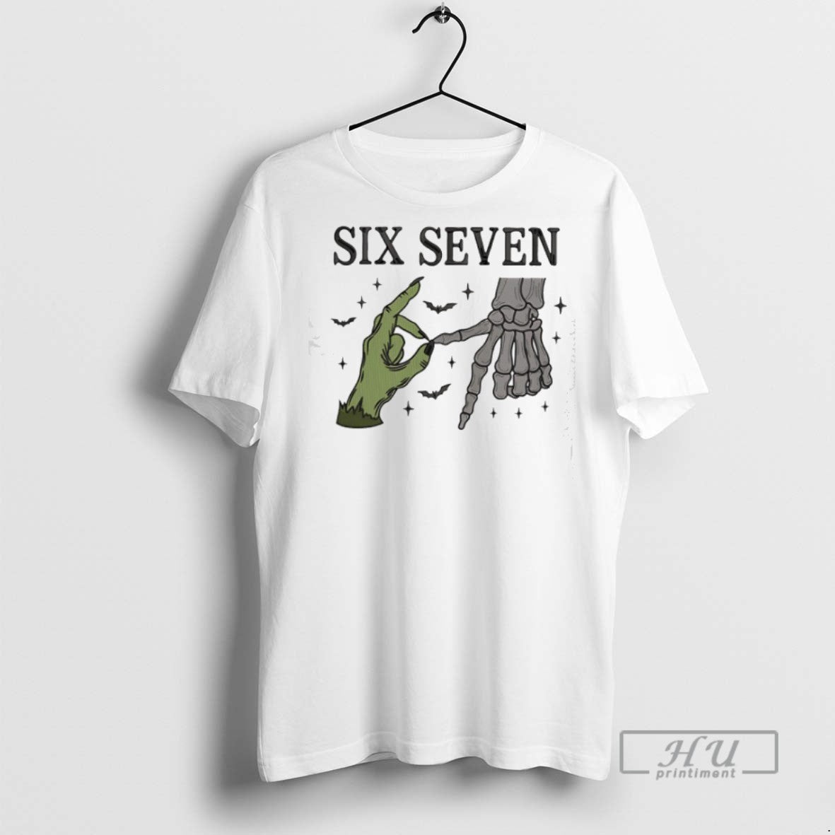 Limited Edition Skeleton Ssix Seven Hands Halloween Graphic Tee Shirt Sweatshirt Hoodies