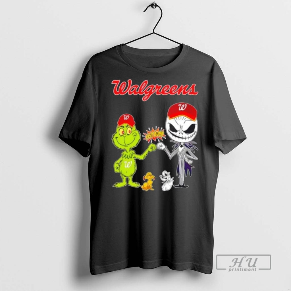 Limited Edition Walgreens X Grinch And Jack Skellington Fist Bump Uniwilling Friends Graphic