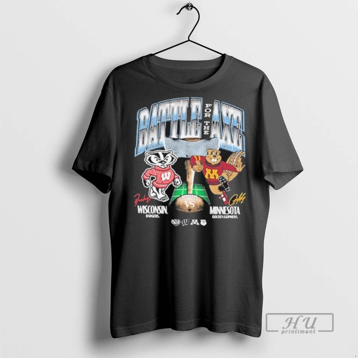 Limited Edition Wisconsin Badgers Vs Minnesota Golden Gophers Battle For The Axe Franklin Graphic Tee