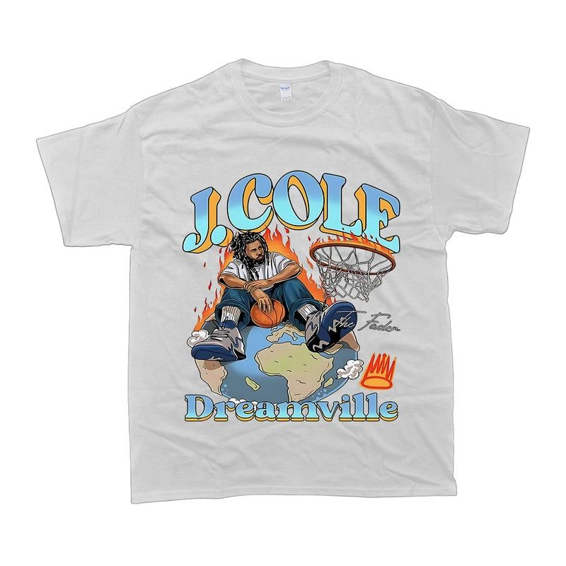 Limited J Cole Dreamville Vintage T-Shirt For Men For Women Clothing Fitted Hoodie, Sweatshirt | UrbanDripWear.com