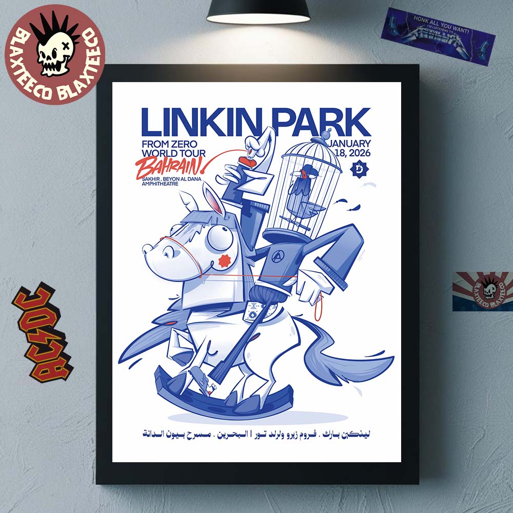 Linkin Park From Zero World Tour Sakhir Bahrain 2026 Venue Poster At Beyon Al Dana Amphitheatre On January 18 2026 Poster Canvas