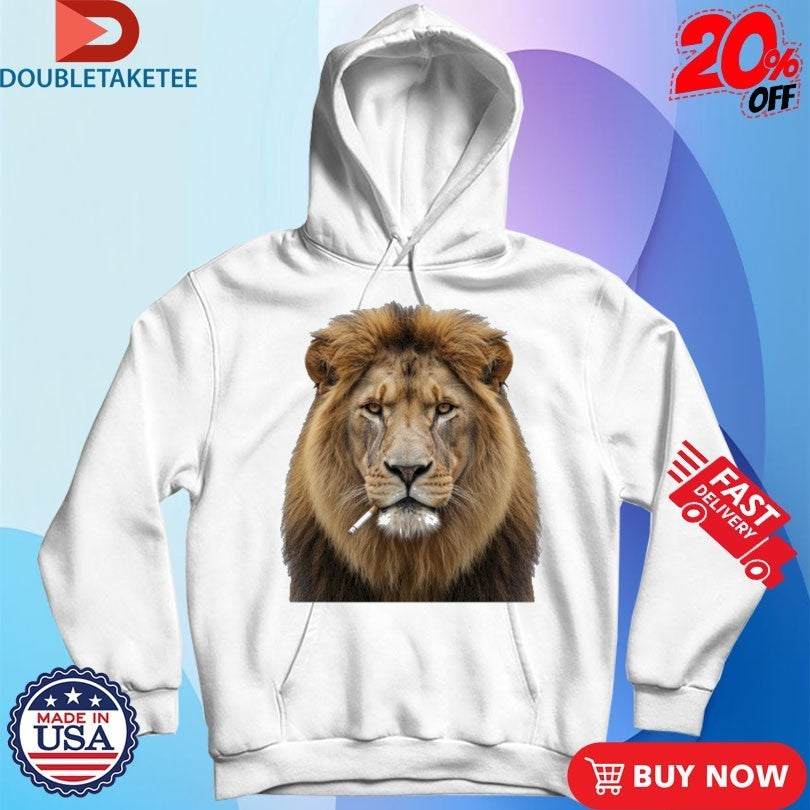 Lion Smoking Cigarette Shirts