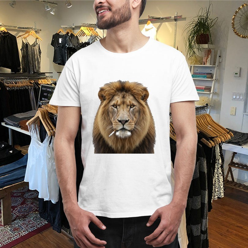 Lion Smoking Cigarette Shirts