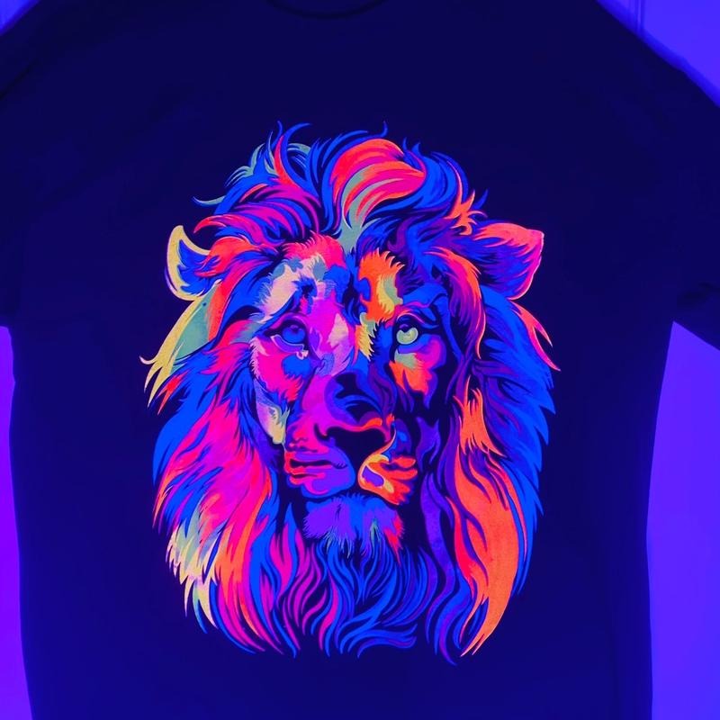 Lion abstract T-shirt Black Cotton Casual Hoodie, Sweatshirt | UrbanDripWear.com