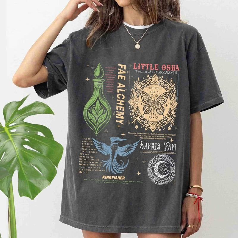 Little Osha Butterfly Comfort Colors Shirt, Quicksilver Callie Hart T-shirt, Saeris Fane Kingfisher Inspired Tee, Bookish...