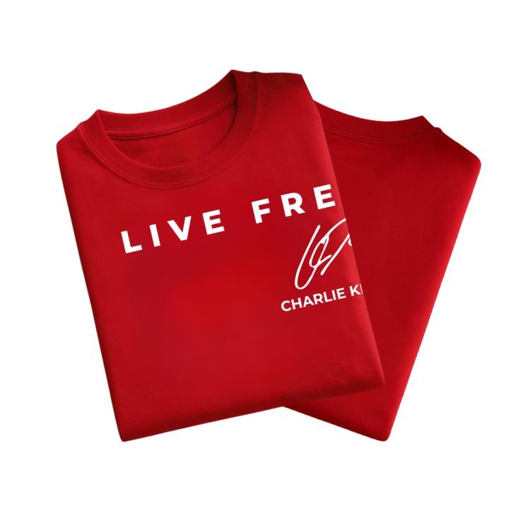 Live Free Shirt, Patriotic Red Shirt, Motivational Graphic Pullover, Unisex Streetwear, Gift for Men Women Hoodie, Sweatshirt