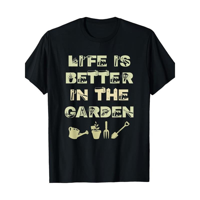 Living in the garden Better Love gardening Natural Plants T-shirt Made in USA Hoodie, Sweatshirt | UrbanDripWear.com