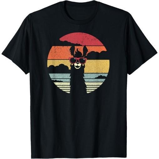 Llama, Retro Style Alpaca T-Shirt Made in USA Hoodie, Sweatshirt | UrbanDripWear.com