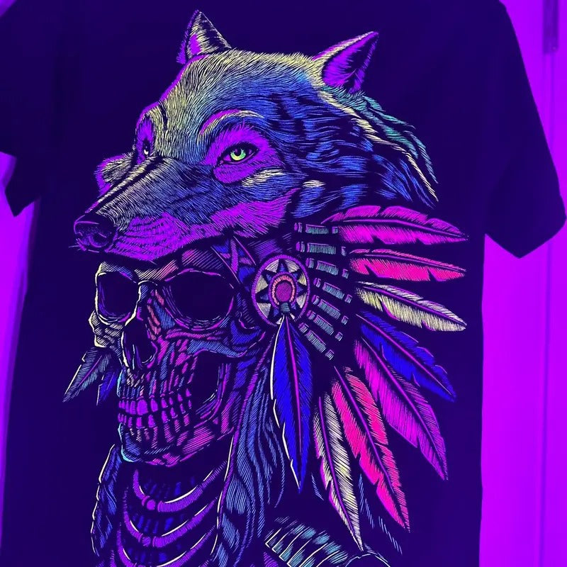 Lobo calavera sizes small t-shirt Cotton Black Hoodie, Sweatshirt | UrbanDripWear.com