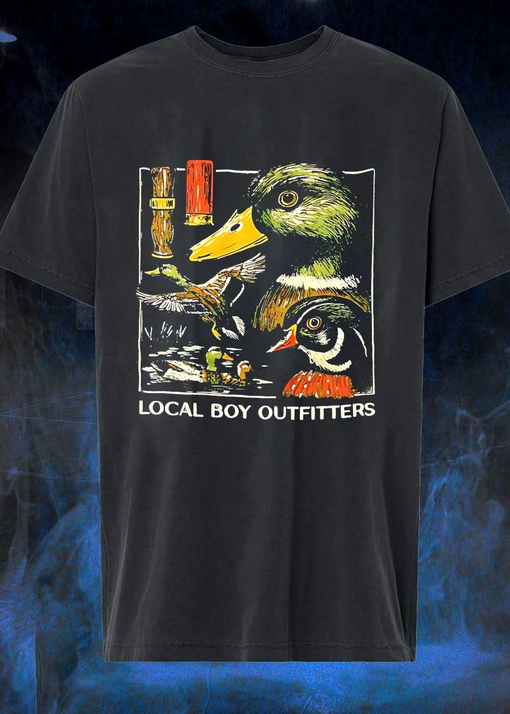 Local Boy Outfitters Mallard Duck Hunter Fishing T-Shirt