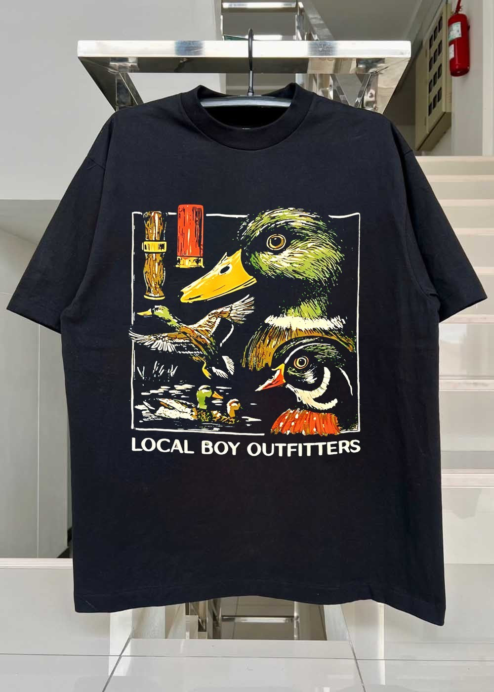 Local Boy Outfitters Mallard Duck Hunter Fishing T-Shirt
