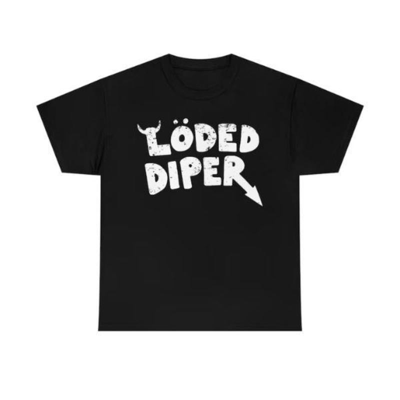 Loded Diaper Unisex Heavy Cotton T-shirt Menswear Top Vintage Distressed Hoodie, Sweatshirt | UrbanDripWear.com